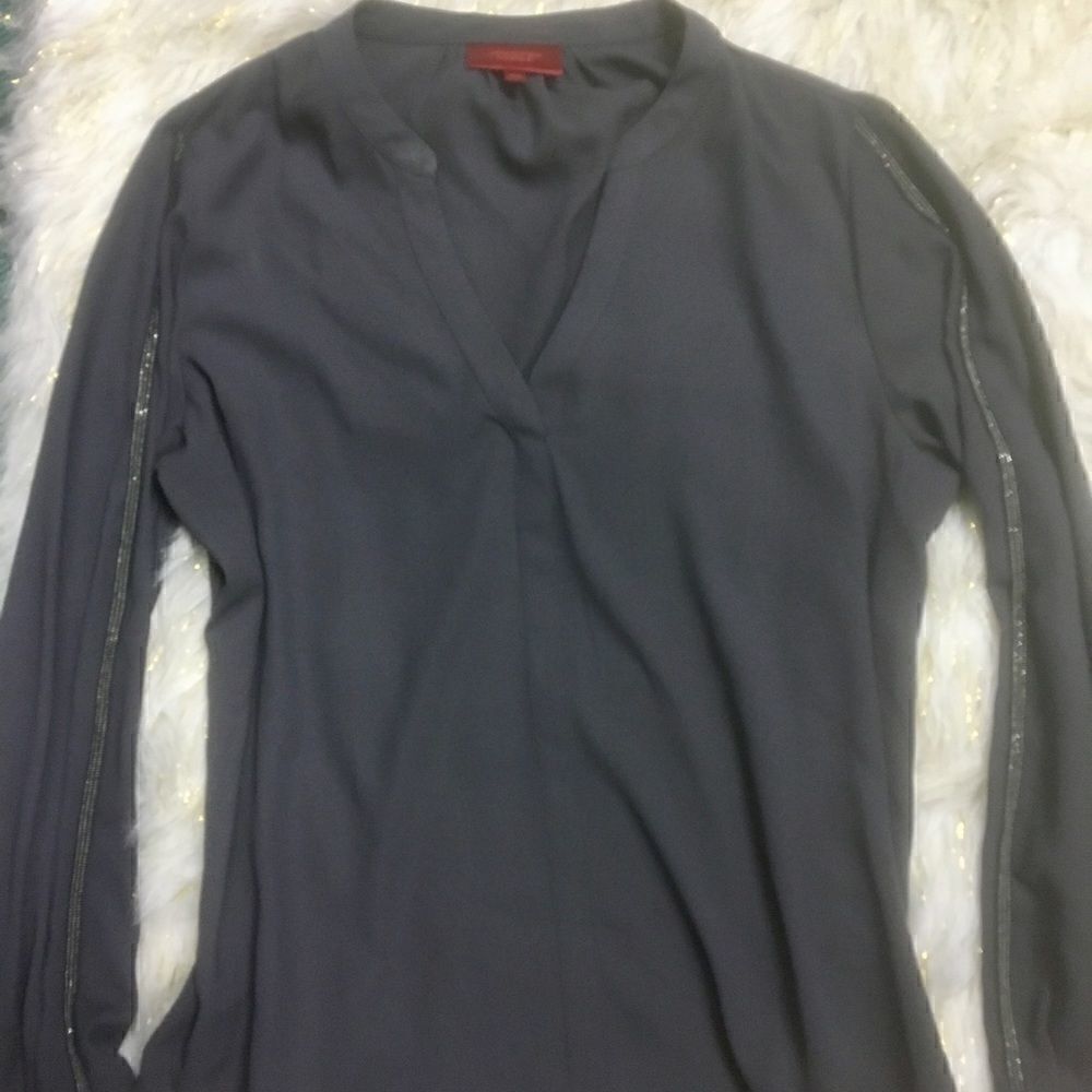 Jennifer Lopez Blouse Shirt-large gray